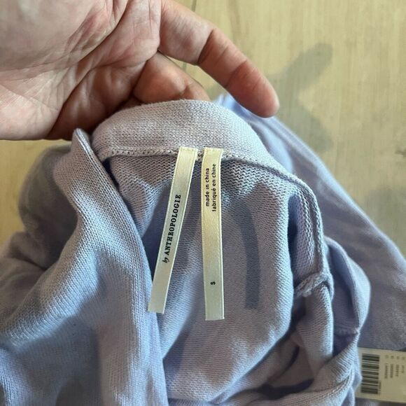 Anthropologie Rambuteau Surplice Lavender Purple Wrap Sweater Top Size Small - Picture 6 of 8